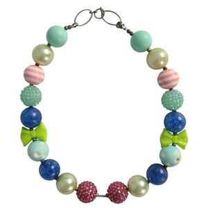 Bubblegum Pastels Sensory Textures Necklace *KIDS SIZE* 17" for kids 3+ yrs old
